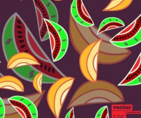 Cartoon food pattern design vector 02