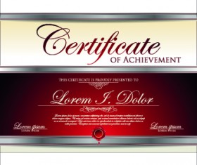 Modern certificate creative design vector set 01