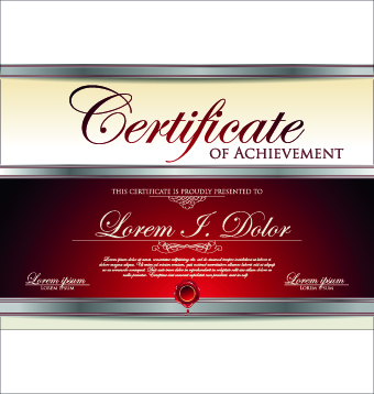 Modern certificate creative design vector set 01