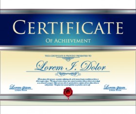 Modern certificate creative design vector set 02