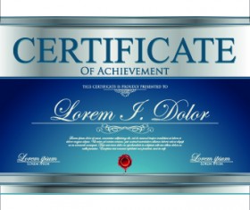 Modern certificate creative design vector set 05