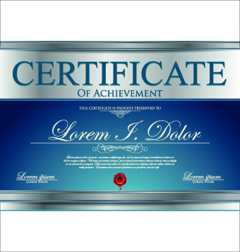 Modern certificate creative design vector set 05