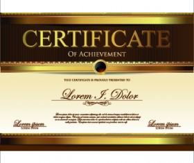 Modern certificate creative design vector set 07