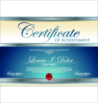 Modern certificate creative design vector set 09