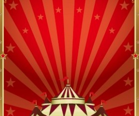 Vintage circus background vector graphic 01