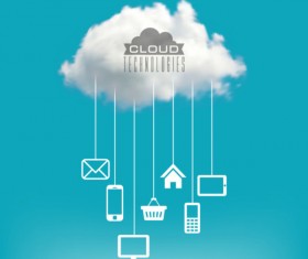 Cloud concept elements vector graphic