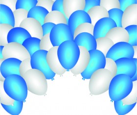 Colored balloons holiday background illustration set 02