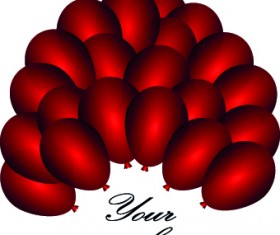 Colored balloons holiday background illustration set 04