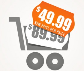 Creative Promo tags design vector material 01