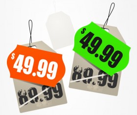 Creative Promo tags design vector material 02