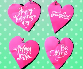 Creative Valentines Day paper cut object vector 03
