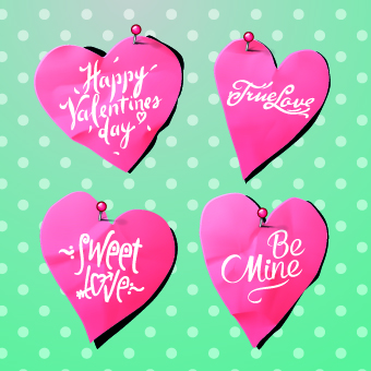 Creative Valentines Day paper cut object vector 03