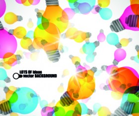 Creative bulb abstract vector background 01