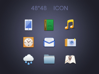48*48 Creative icons psd material