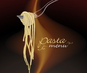 Creative pasta menu cover vector graphic 01