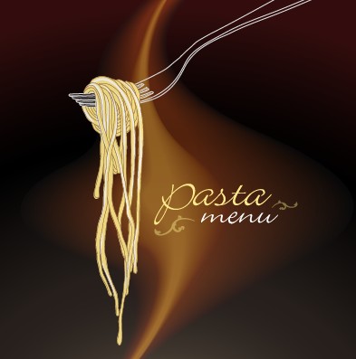 Creative pasta menu cover vector graphic 01