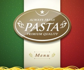 Creative pasta menu cover vector graphic 02