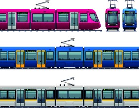 Different Trolleybus design vectors