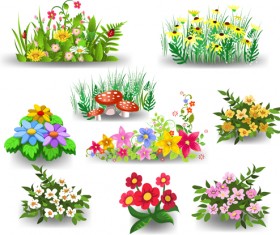 Different beautiful flower design