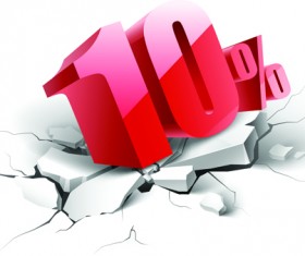 Creative discount percent design vector background 01