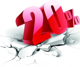 Creative discount percent design vector background 02