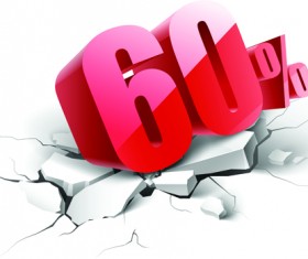 Creative discount percent design vector background 04