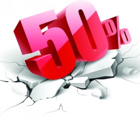 Creative discount percent design vector background 05