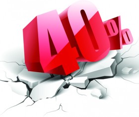 Creative discount percent design vector background 06