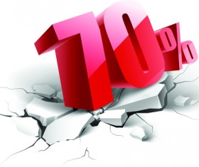 Creative discount percent design vector background 07