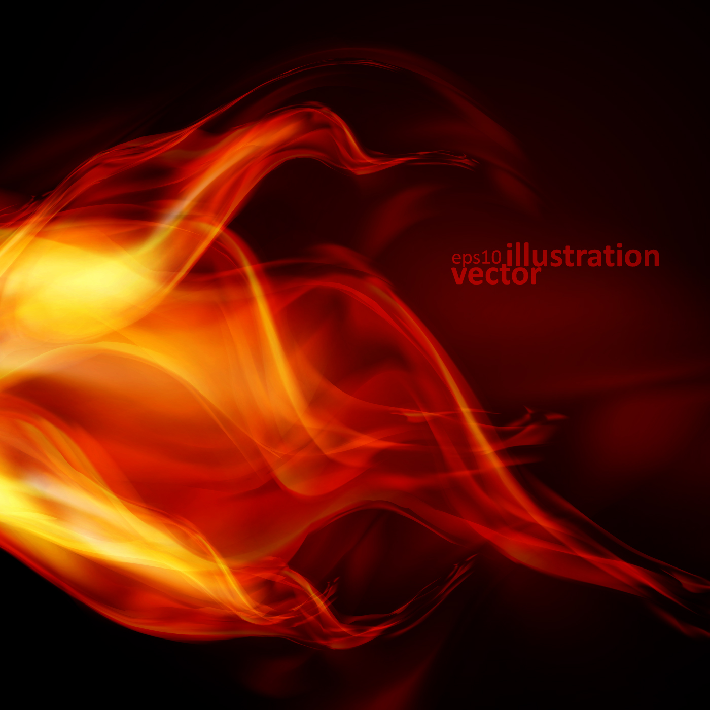 Realistic fiery background illustration vector 01