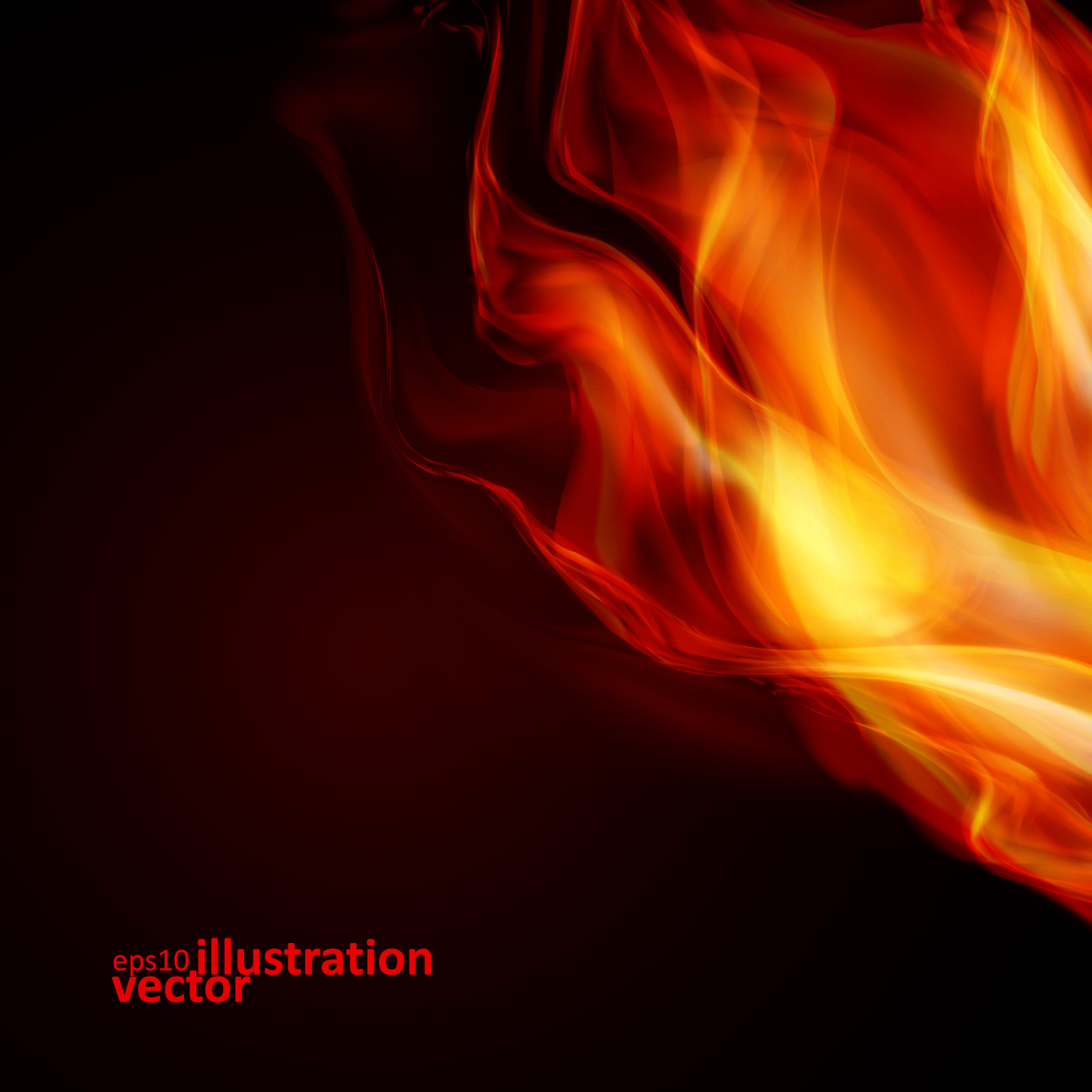 Realistic fiery background illustration vector 03
