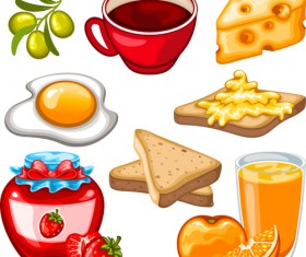 Fruit drinks food vector graphic set 03