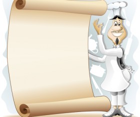 Funny cook background vector material 03