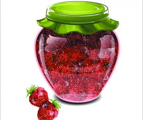 Glass jam jar creative design vector 01