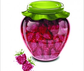 Glass jam jar creative design vector 02