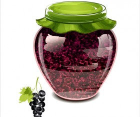 Glass jam jar creative design vector 05