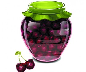 Glass jam jar creative design vector 06