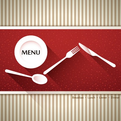 Modern restaurant menu cover design vector 01