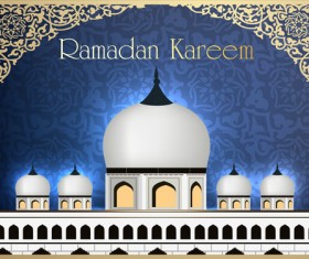 Mosque landscapes design vector set 03