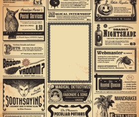 Creative newspaper design elements vector set 04