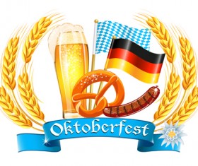 Oktoberfest elements background vectors 04