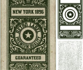 Old vintage labels vector set 01