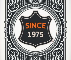 Old vintage labels vector set 02