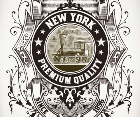 Old vintage labels vector set 05