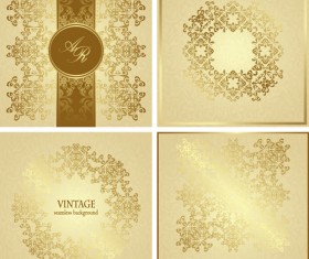 Ornate golden invitations design 01