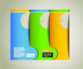 Creative origami paper banner design vector set 02