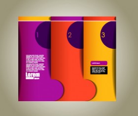 Creative origami paper banner design vector set 04