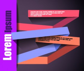 Creative origami paper banner design vector set 05