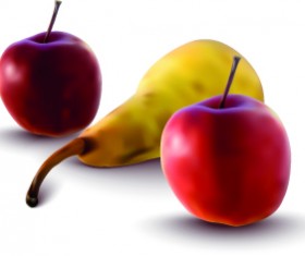 Pear and Apple design vector illustration