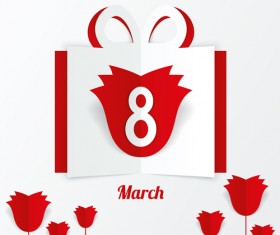 Red Style 8 March design elements 01